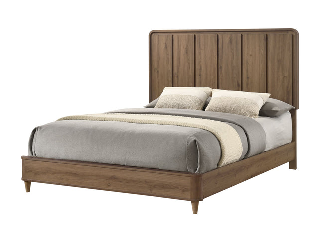Nyomi Light Brown Panel Queen Bed from Ella Furniture