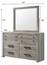 Tundra Dresser Gray, Modern Wood, 6 Drawers - Ella Furniture