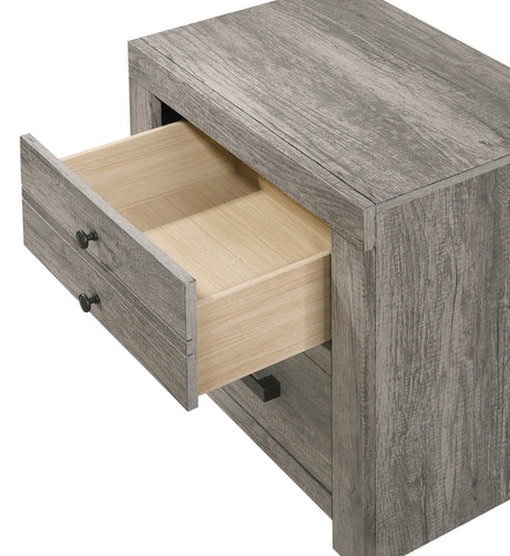 Tundra Gray Finish Sleek Contemporary Solid Hardwood Queen Platform Bed - Ella Furniture