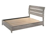 Tundra Gray Finish Sleek Contemporary Solid Hardwood Queen Platform Bed - Ella Furniture