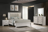 Carlton White Upholstered Panel Bedroom Set