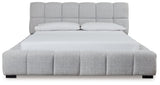 Grendusk Light Gray King Upholstered Bed