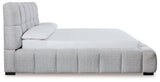 Grendusk Light Gray King Upholstered Bed
