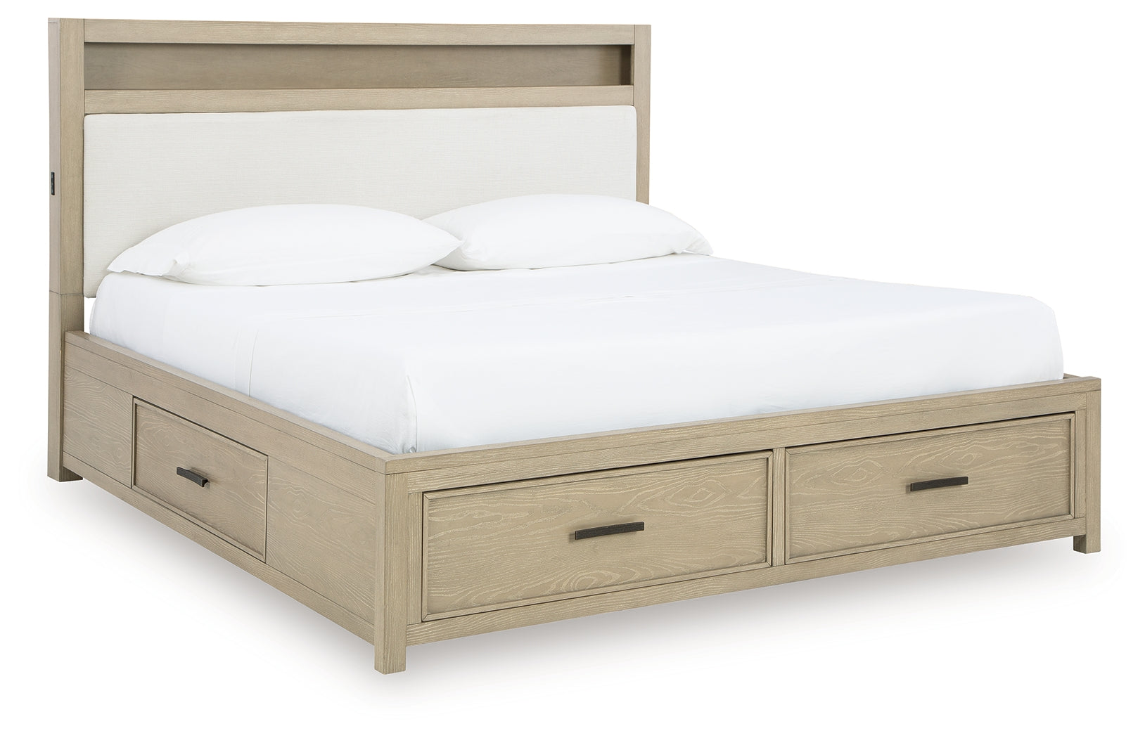Calmoro Gray Queen Bookcase Bed