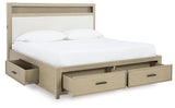 Calmoro Gray Queen Bookcase Bed