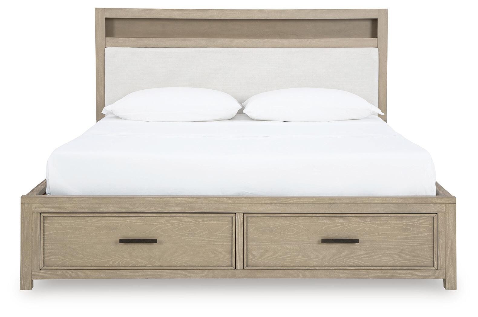 Calmoro Gray Bookcase Bedroom Set view 5
