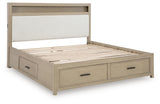 Calmoro Gray Bookcase Bedroom Set angled view