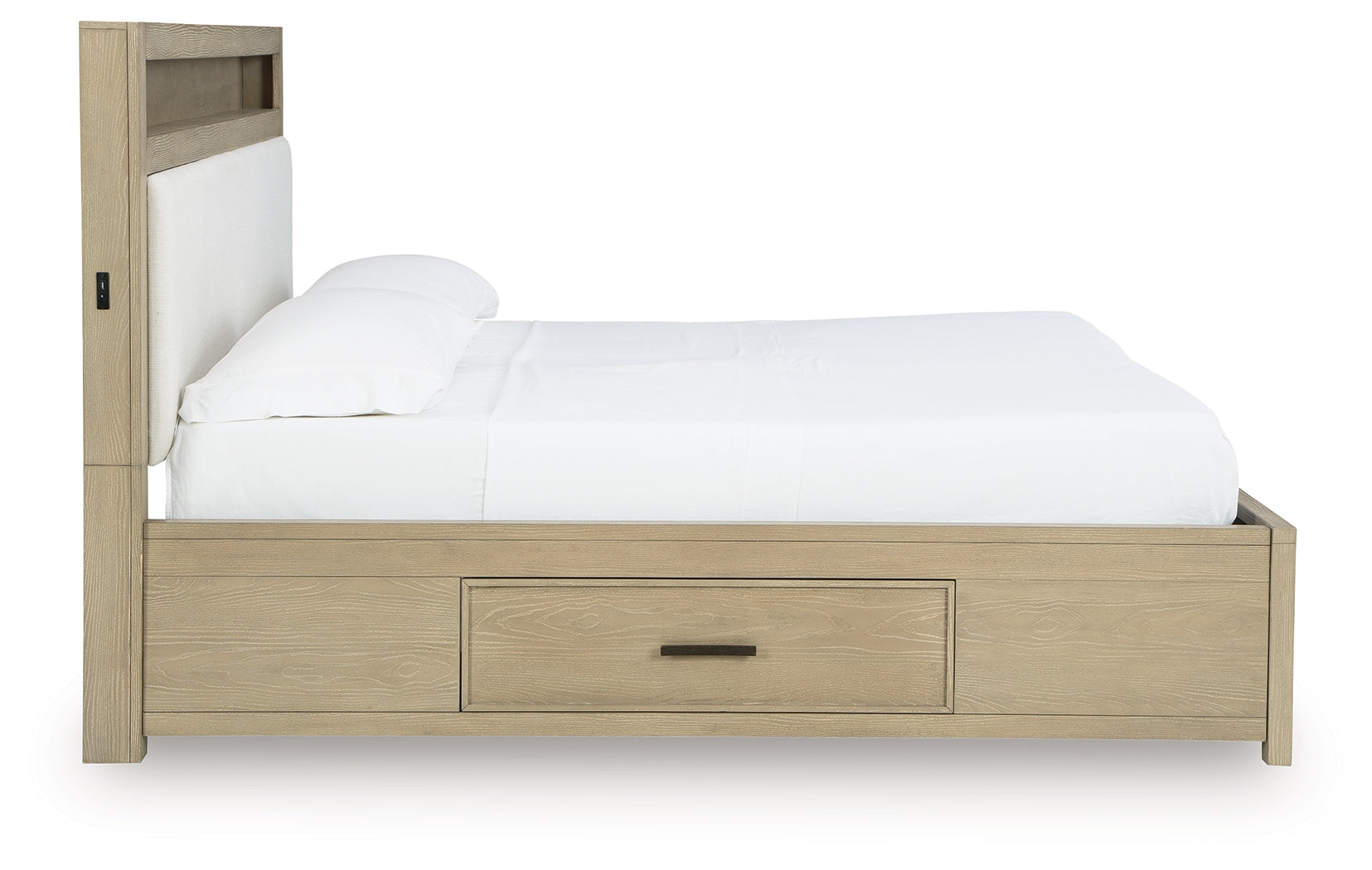 Calmoro Gray Queen Bookcase Bed