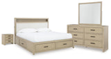 Calmoro Gray Bookcase Bedroom Set view 2