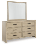 Calmoro Gray Dresser and Mirror