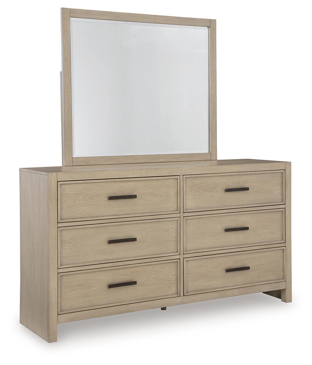 Calmoro Gray Bookcase Bedroom Set angled view