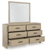 Calmoro Gray Dresser and Mirror