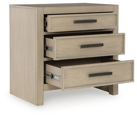 Calmoro Gray Bookcase Bedroom Set angled view