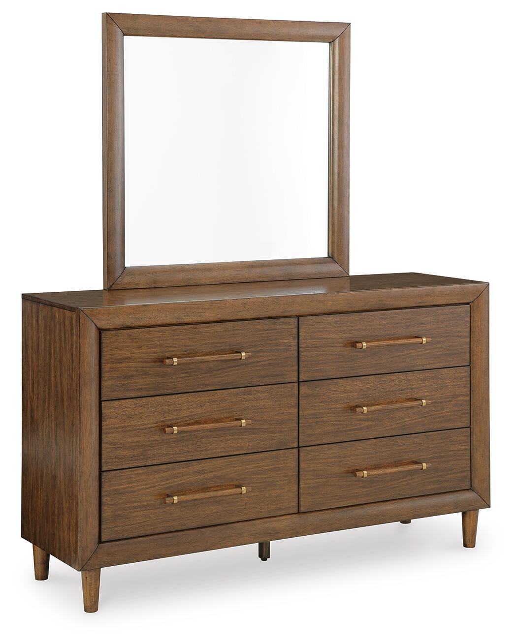 Lyncott Brown Upholstered Panel Bedroom Set angled view