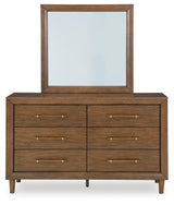 Lyncott Brown Upholstered Panel Bedroom Set view 6