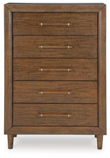 Lyncott Brown Upholstered Panel Bedroom Set view 9
