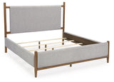 Lyncott Brown Upholstered Panel Bedroom Set angled view