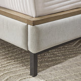 Tomtyn Light Brown King Upholstered Bed