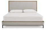 Tomtyn Light Brown King Upholstered Bed