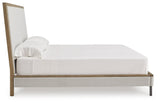 Tomtyn Light Brown King Upholstered Bed