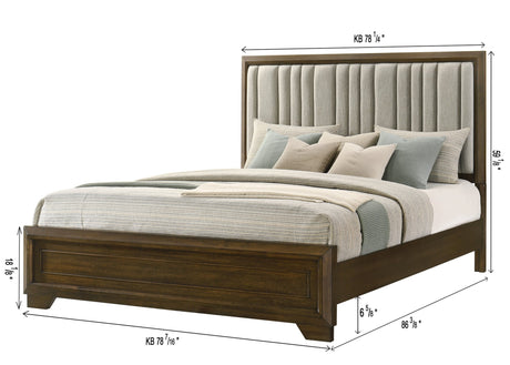 Lakecrest Brown Upholstered Panel Bedroom Set view 4
