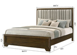 Lakecrest Brown Upholstered Panel Queen Bed view 4