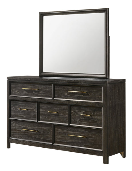 Ethel Dark Brown Dresser and Mirror from Ella Furniture