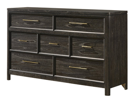 Ethel Dark Brown Dresser and Mirror view 3