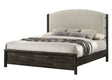 Ethel Dark Brown Upholstered Panel King Bed from Ella Furniture