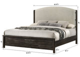 Ethel Dark Brown Upholstered Panel Bedroom Set view 4