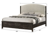 Ethel Dark Brown Upholstered Panel Bedroom Set view 5