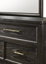 Ethel Dark Brown Upholstered Panel Bedroom Set view 16