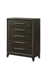 Saratoga Black Modern Contemporary Solid Wood And Veneers Fabric Bedroom Set - Ella Furniture