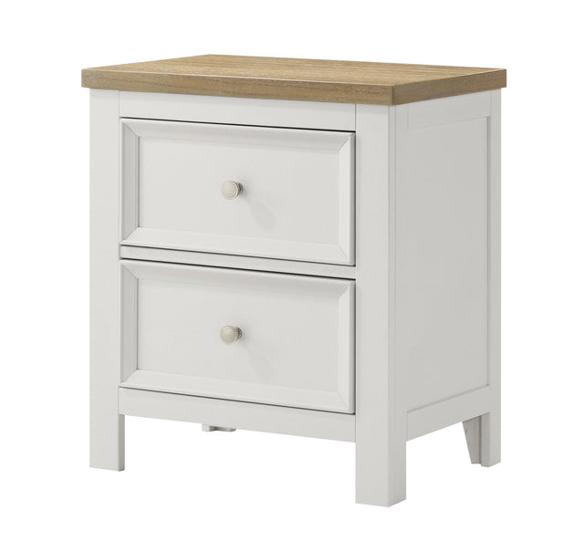 Aston White Nightstand With Center Glide from Ella Furniture