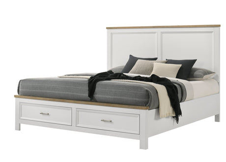 Aston White Storage Platform King Bed from Ella Furniture