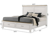 Aston White Storage Platform Bedroom Set view 5