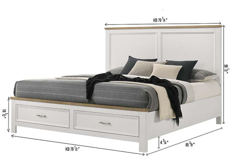 Aston White Storage Platform Bedroom Set view 5