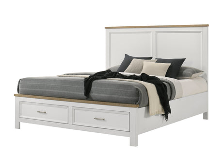 Aston White Storage Platform Bedroom Set view 6