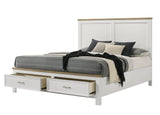 Aston White Storage Platform Queen Bed view 3