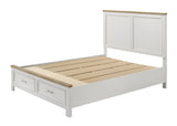 Aston White Storage Platform Queen Bed view 4