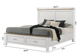 Aston White Storage Platform Bedroom Set view 9