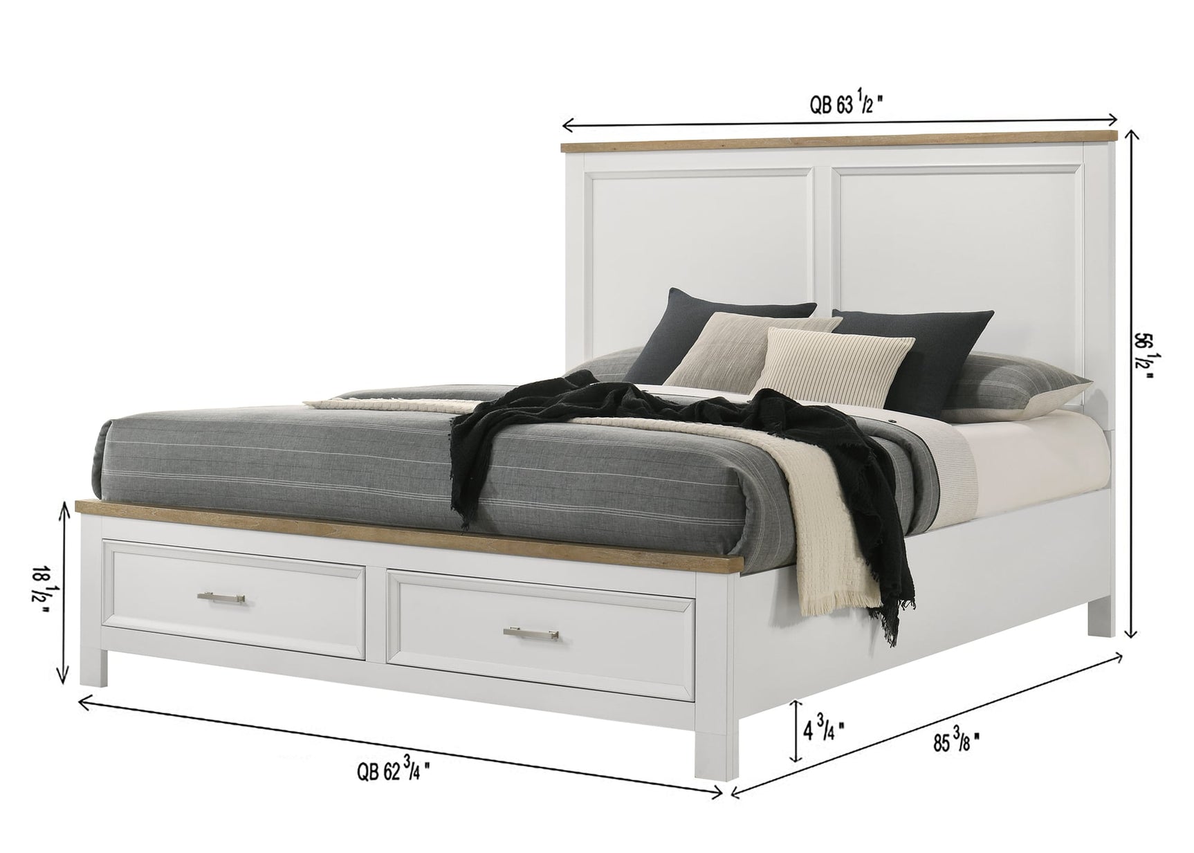 Aston White Storage Platform Bedroom Set view 9