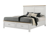 Aston White Storage Platform Queen Bed from Ella Furniture