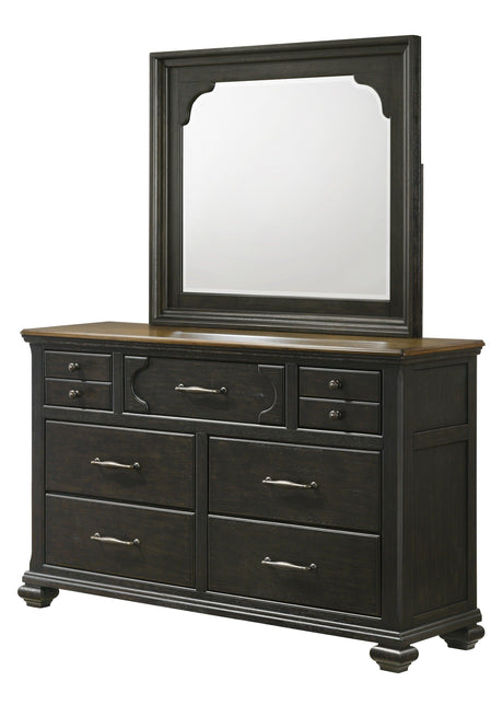 Hamilton Brown Modern Contemporary Solid Wood And Veneers 5-Drawers Handle Accent Chest - Ella Furniture