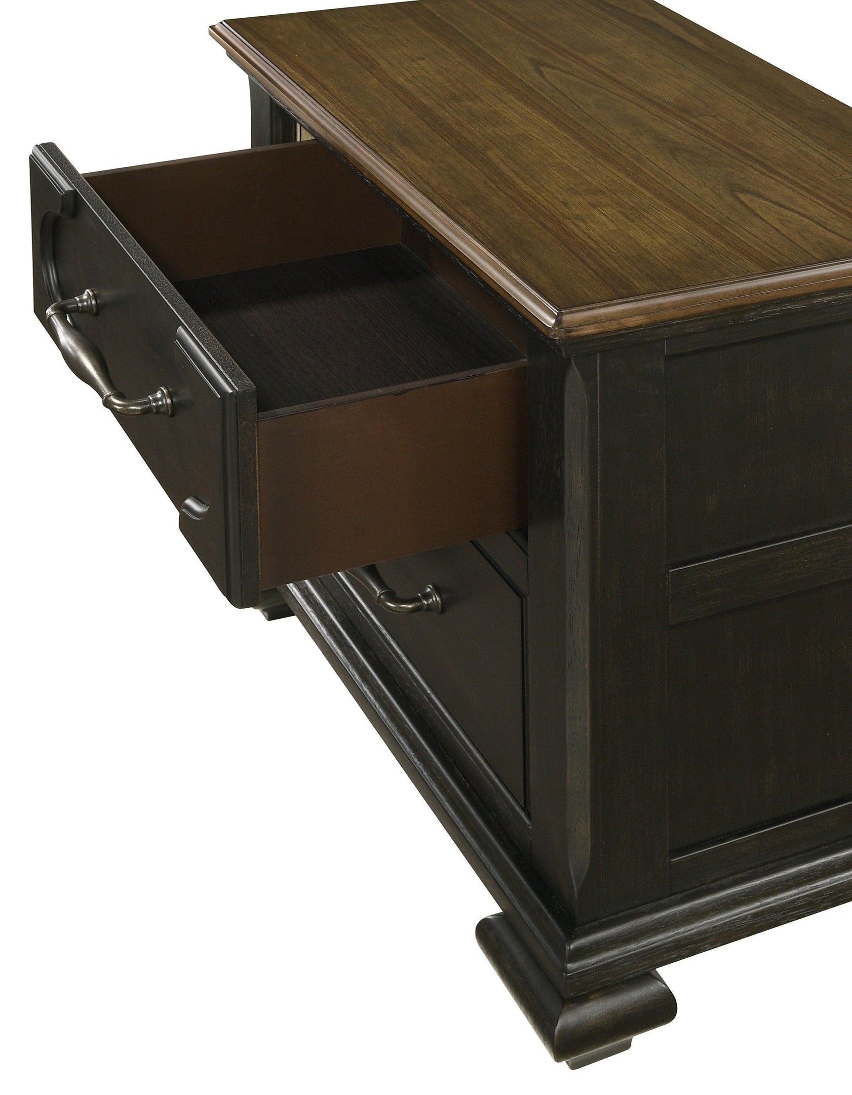 Hamilton Brown Modern Contemporary Solid Wood And Veneers 5-Drawers Handle Accent Chest - Ella Furniture