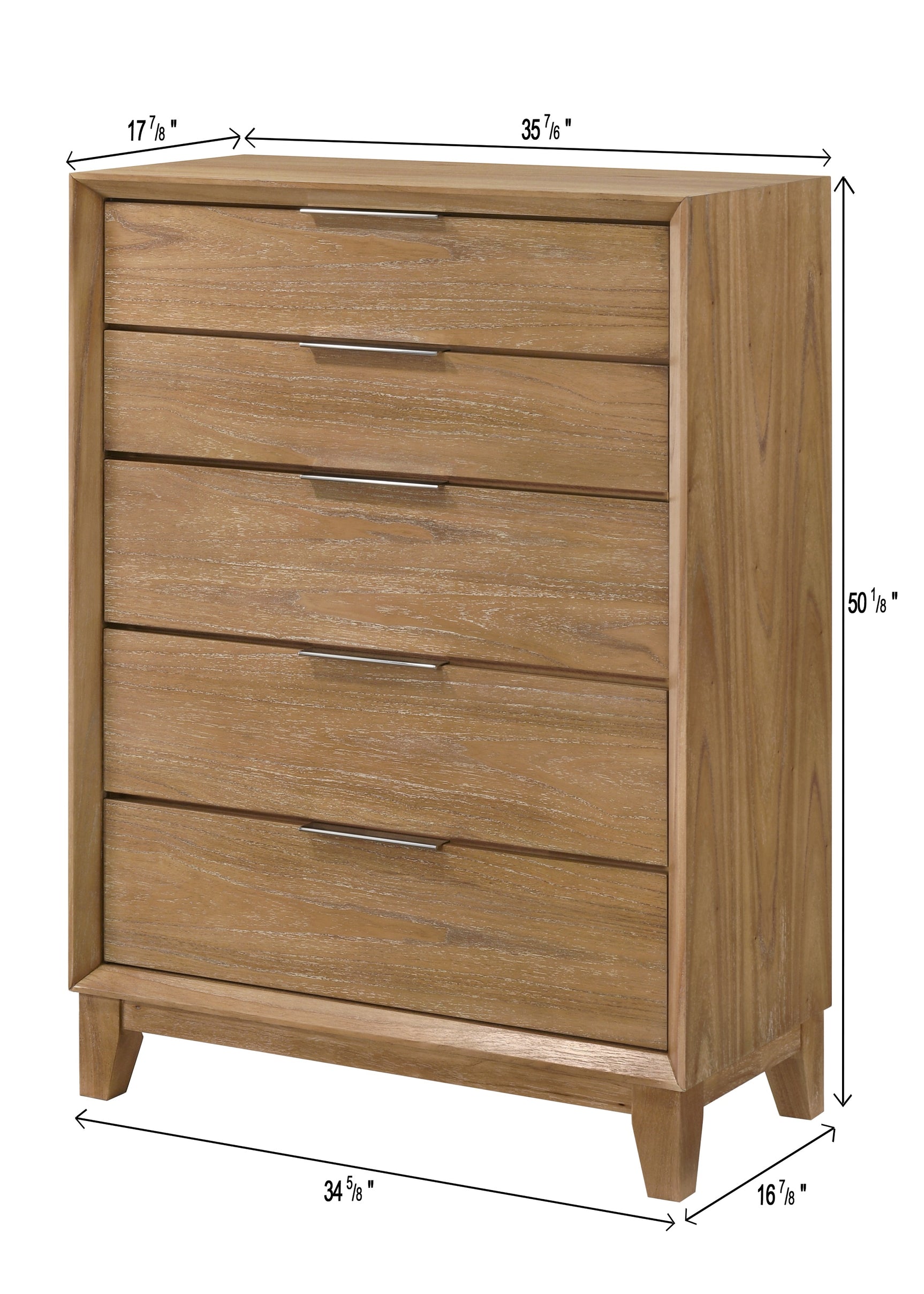 Florian Light Brown Upholstered Storage Platform Bedroom Set