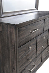 Jaymes Gray Sleek And Modern Contemporary Wood Fabric King Storage Platform Bed - Ella Furniture