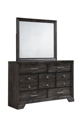 Jaymes Gray Sleek And Modern Contemporary Wood Queen Storage Fabric Upholstered Platform Bed - Ella Furniture