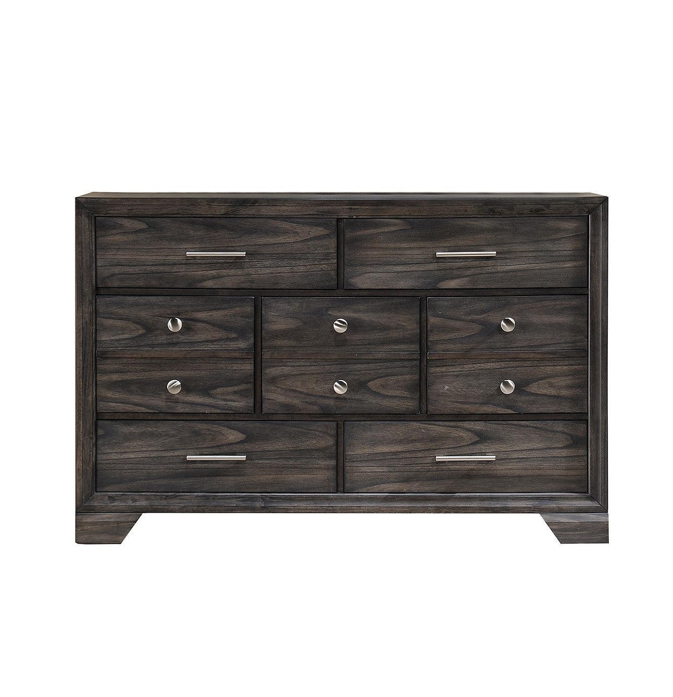 Jaymes Gray Sleek And Modern Contemporary Wood Queen Storage Fabric Upholstered Platform Bed - Ella Furniture
