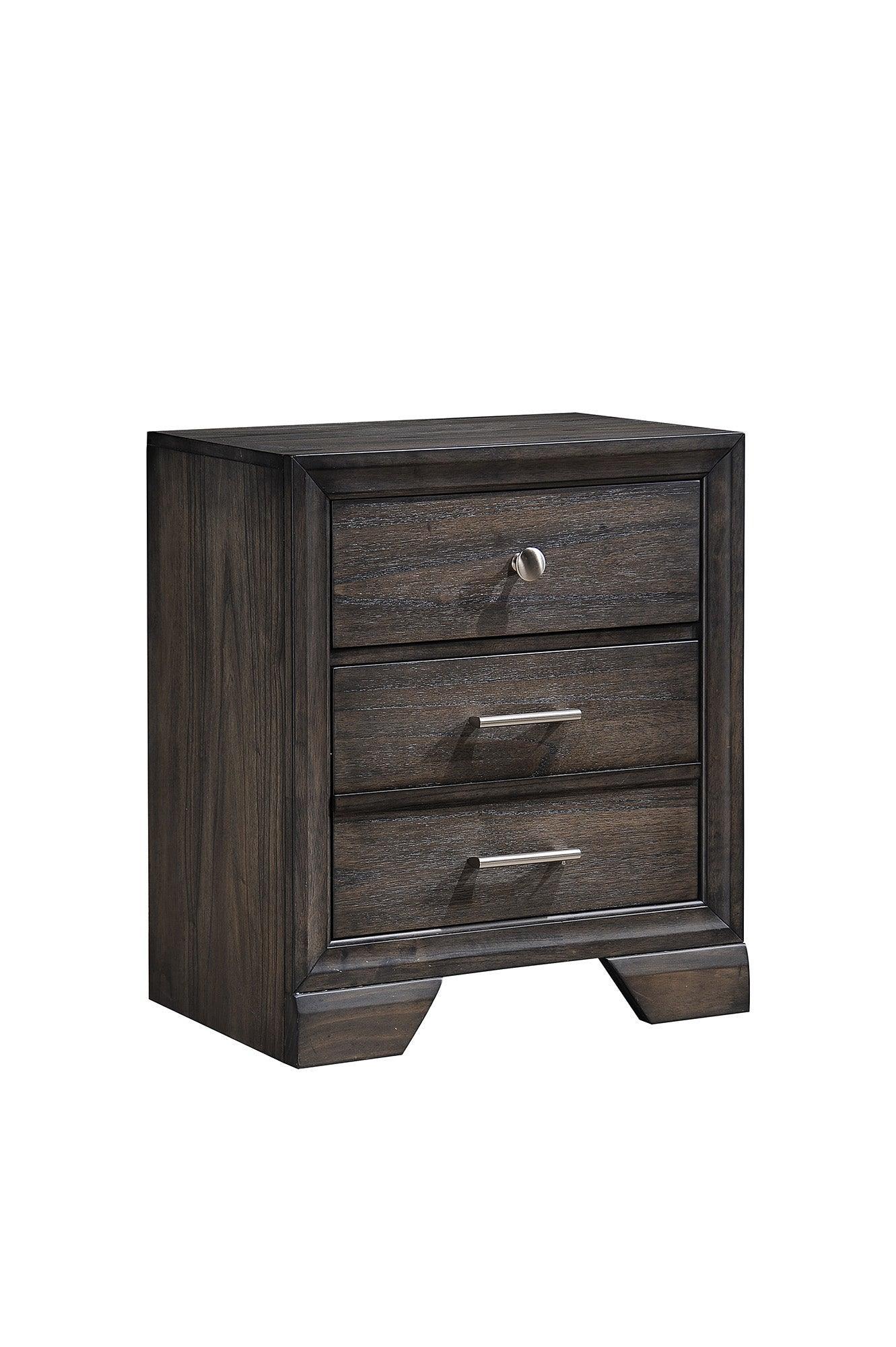 Jaymes Gray Sleek And Modern Contemporary Wood Queen Storage Fabric Upholstered Platform Bed - Ella Furniture